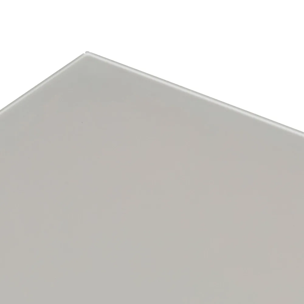 Mesa de comedor Adin 90*90 cm aluminio blanco y cristal gris obvio en Color Negro Mate