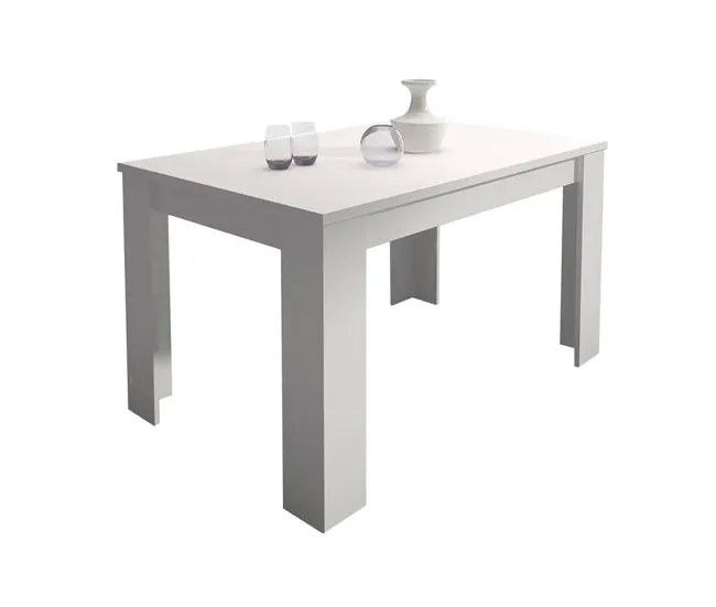 Mesa de comedor extensible Corfu Blanco, cambria 138 x 76 x 88 cm en Aluminio Fundido