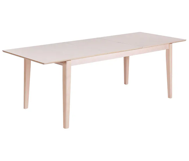 Mesa de comedor extensible de madera clara 180/240 x 90 cm CROSBY | Plegable | Portátil