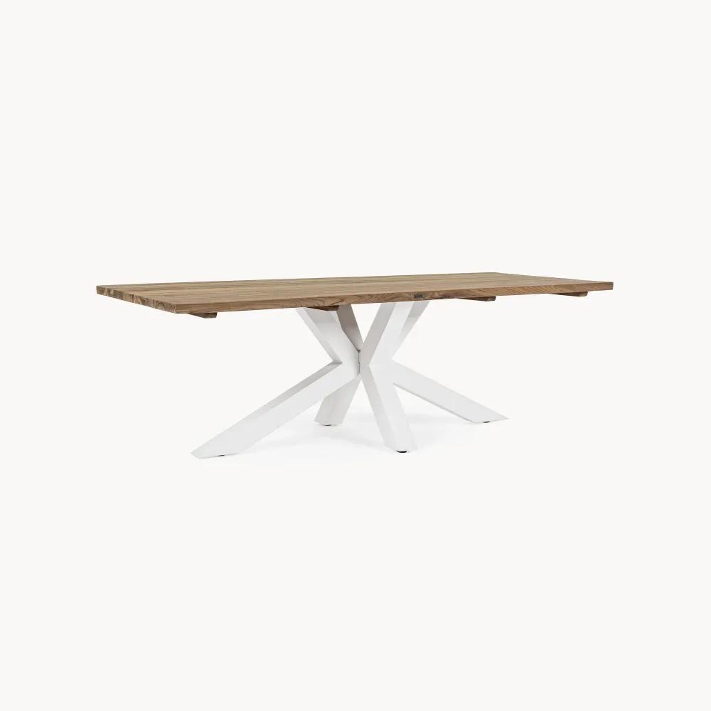 Mesa de comedor exterior Bizzotto RAMSEY blanco para Terraza y Balcón