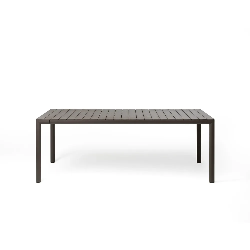 Mesa de comedor exterior Nardi TEVERE terra extensible en Color Negro Mate