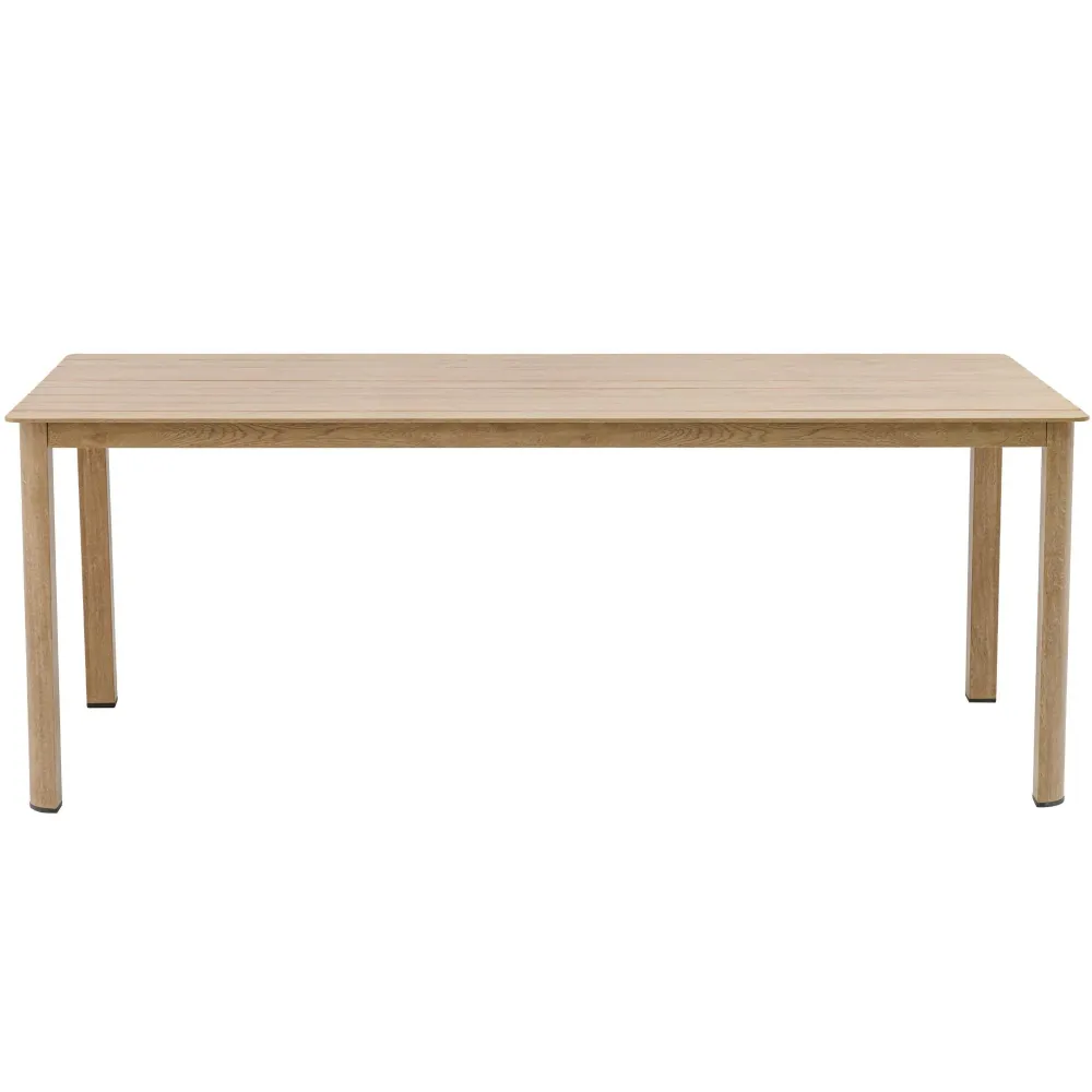 Mesa de comedor Harmony 200*88 cm aluminio efecto madera en Color Negro Mate