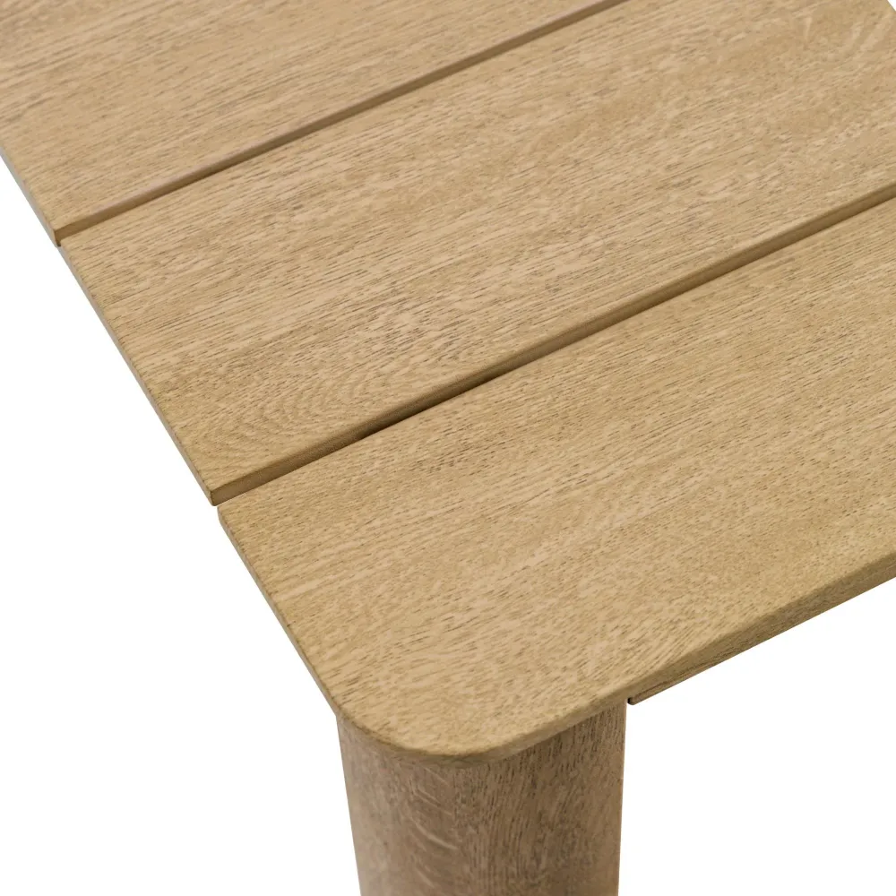 Mesa de comedor Harmony 200*88 cm aluminio efecto madera en Color Negro Mate