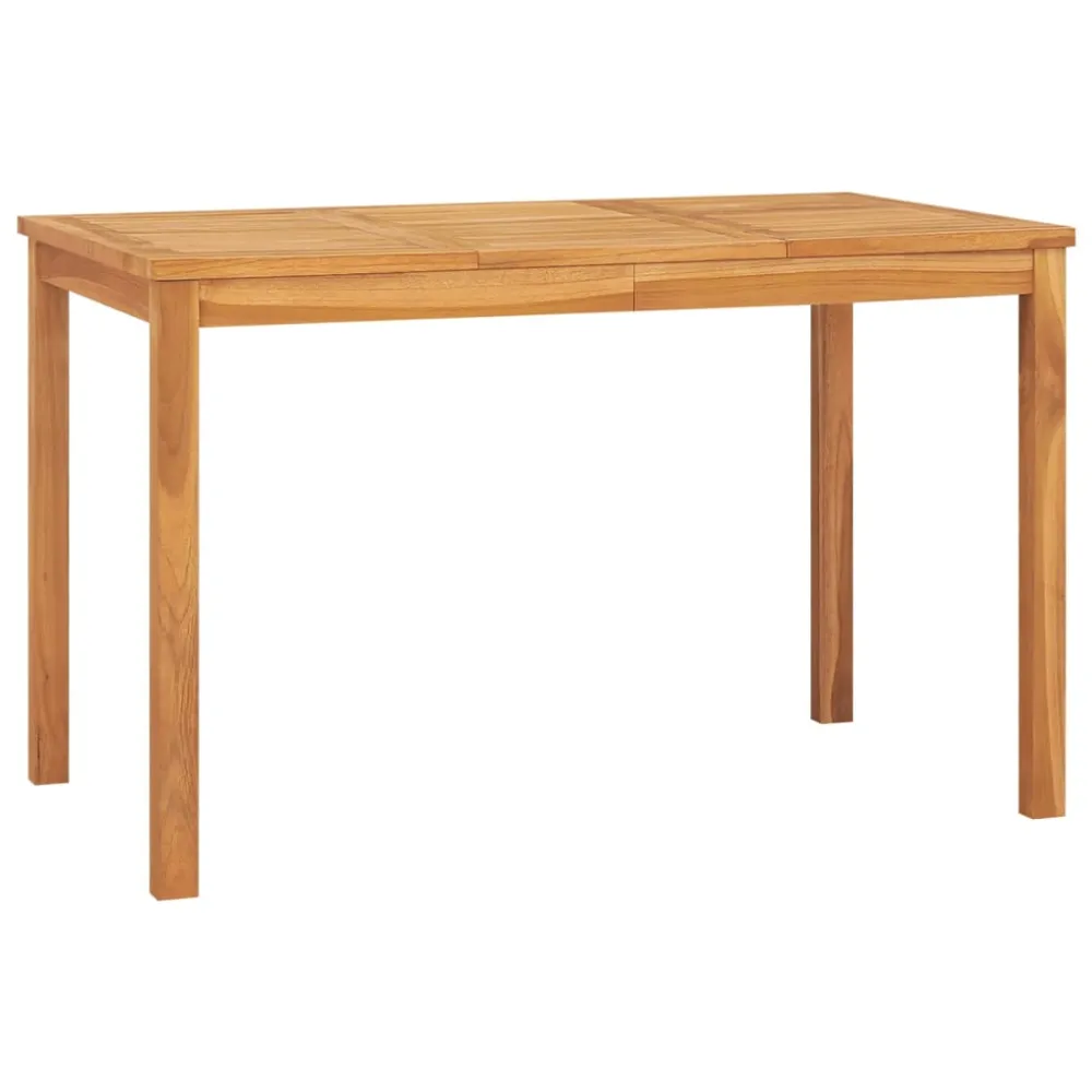 Mesa de comedor de jardín madera maciza de teca 120x70x77 cm