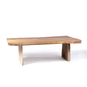 Mesa de comedor madera natural maciza de samán Bitung, hecha mano de una sola pieza con acabado sin procesar, consultar la...