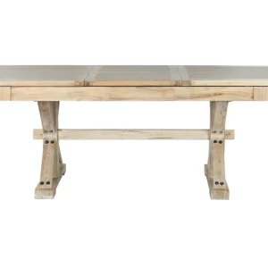 MESA COMEDOR MADERA RECICLADA 180X90X76 240 EXT con Vidrio Templado