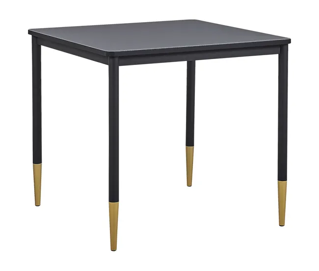 Mesa de Comedor Mesa de comedor negro/dorado 80 x 80 cm SHALFORD