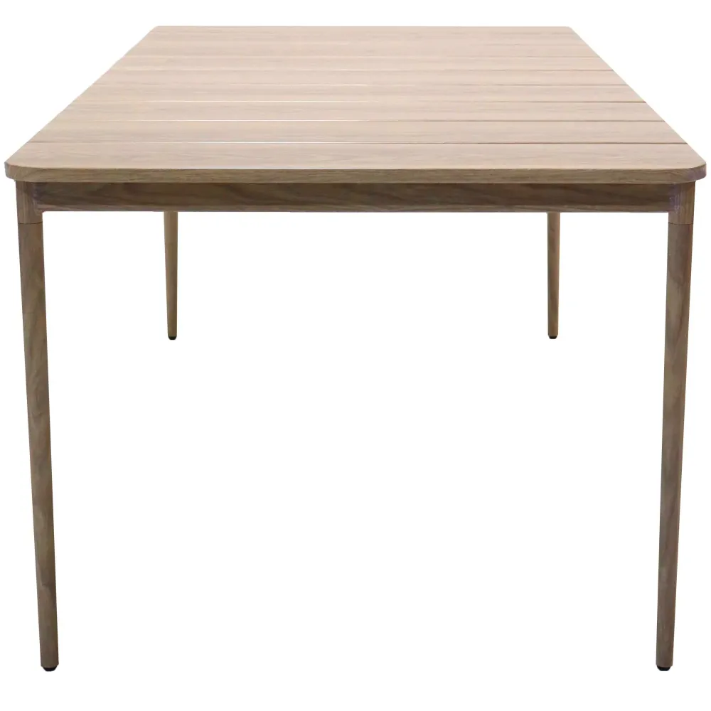 Mesa de comedor Sunset aluminio efecto madera para 6 Personas