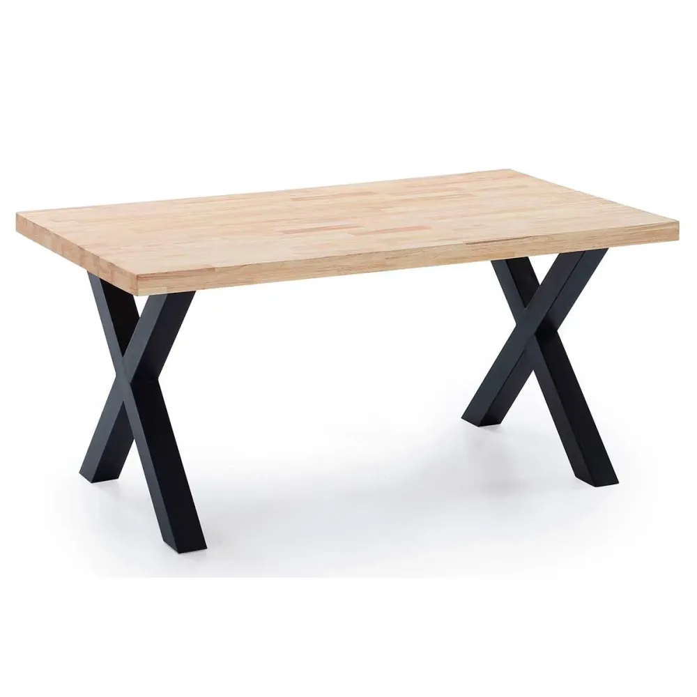 Mesa de comedor X-Loft rectangular diseño nórdico 76x160x90 cm | Plegable | Portátil