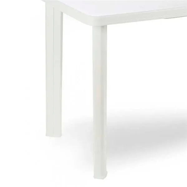 Mesa cuadrada Faretto Progarden blanco 72x101x68 cm