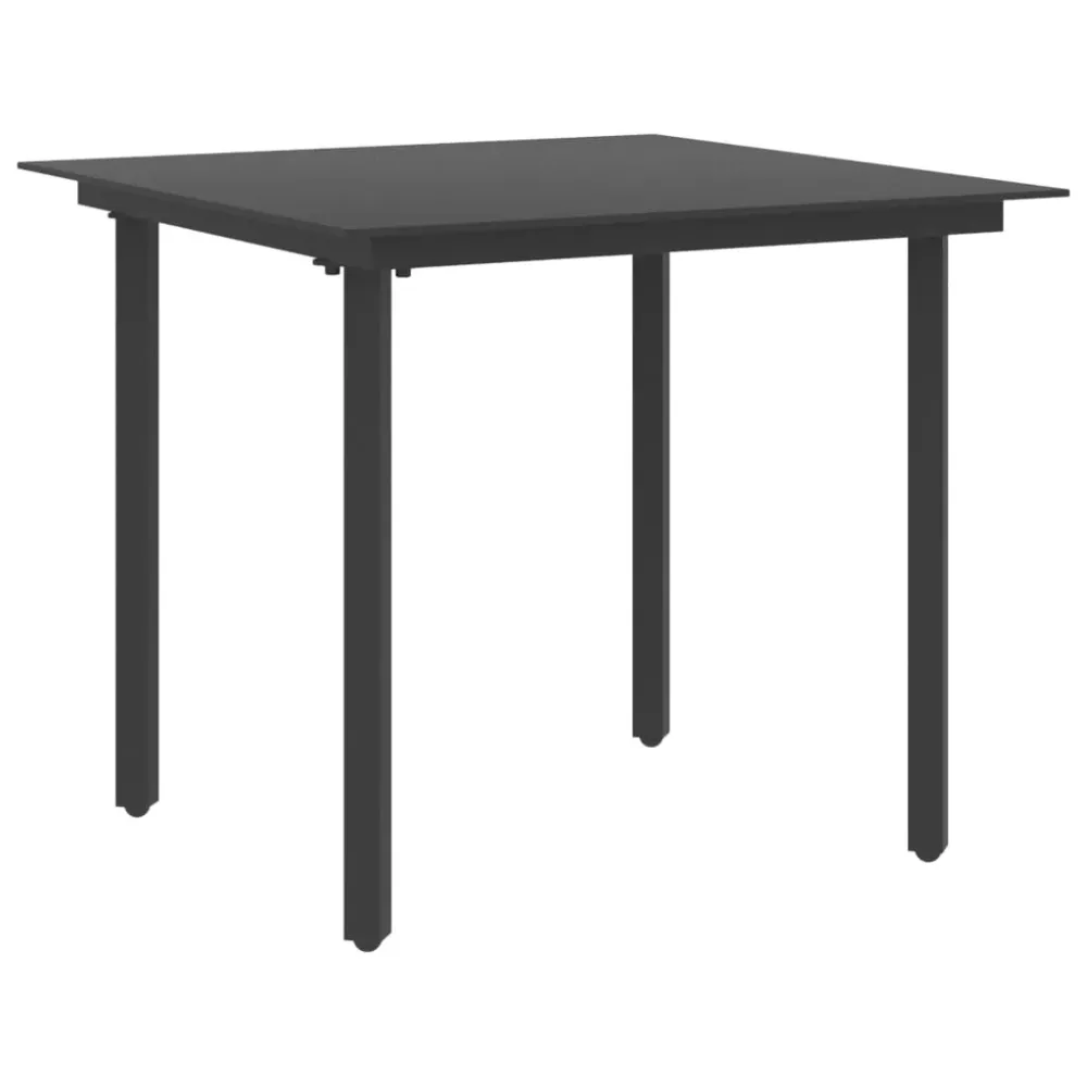 Mesa de exterior Isabella negro 74x80x80 cm para Jardín y Terraza