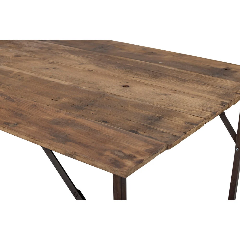 Mesa de Granito Mesa de comedor loft, marrón, madera recuperada Creative Collection