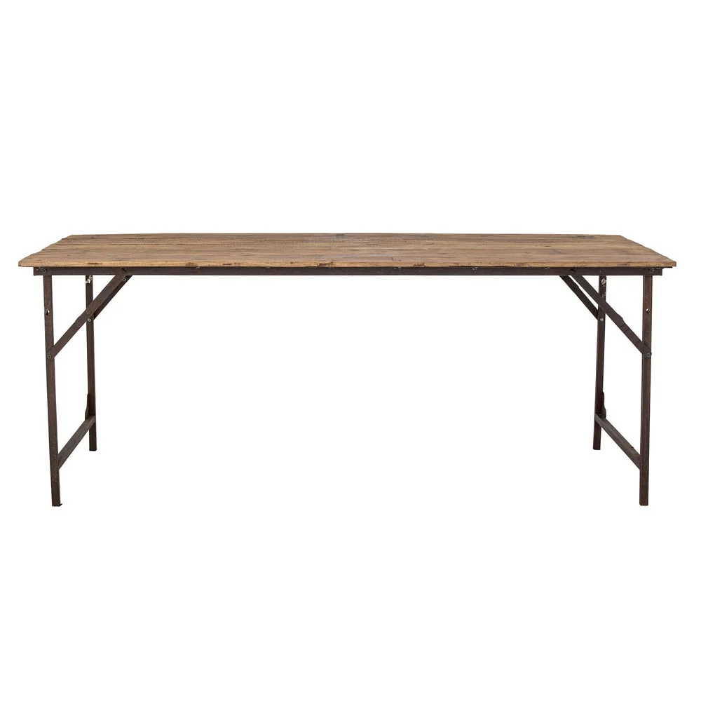 Mesa de Granito Mesa de comedor loft, marrón, madera recuperada Creative Collection