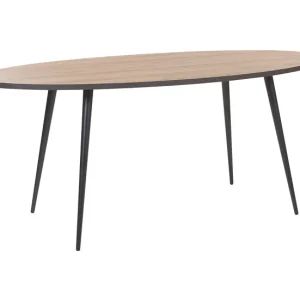 Mesa de Granito Mesa de comedor madera oscura/negro 180 x 90 cm OTTAWA