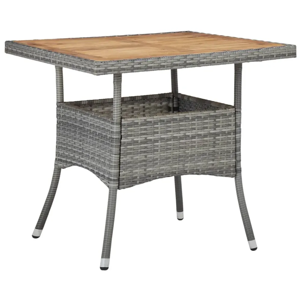 Mesa de Granito Mesa de exterior Solé madera de acacia 75x80x80 cm