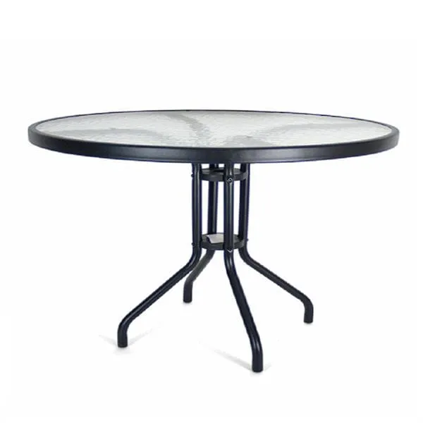 Mesa de Granito Mesa de jardín redonda cristal negro Ø110x70 cm