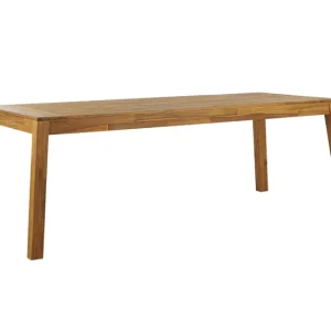 Mesa de jardín de madera de acacia clara 210 x 90 cm LIVORNO Resistente las Manchas