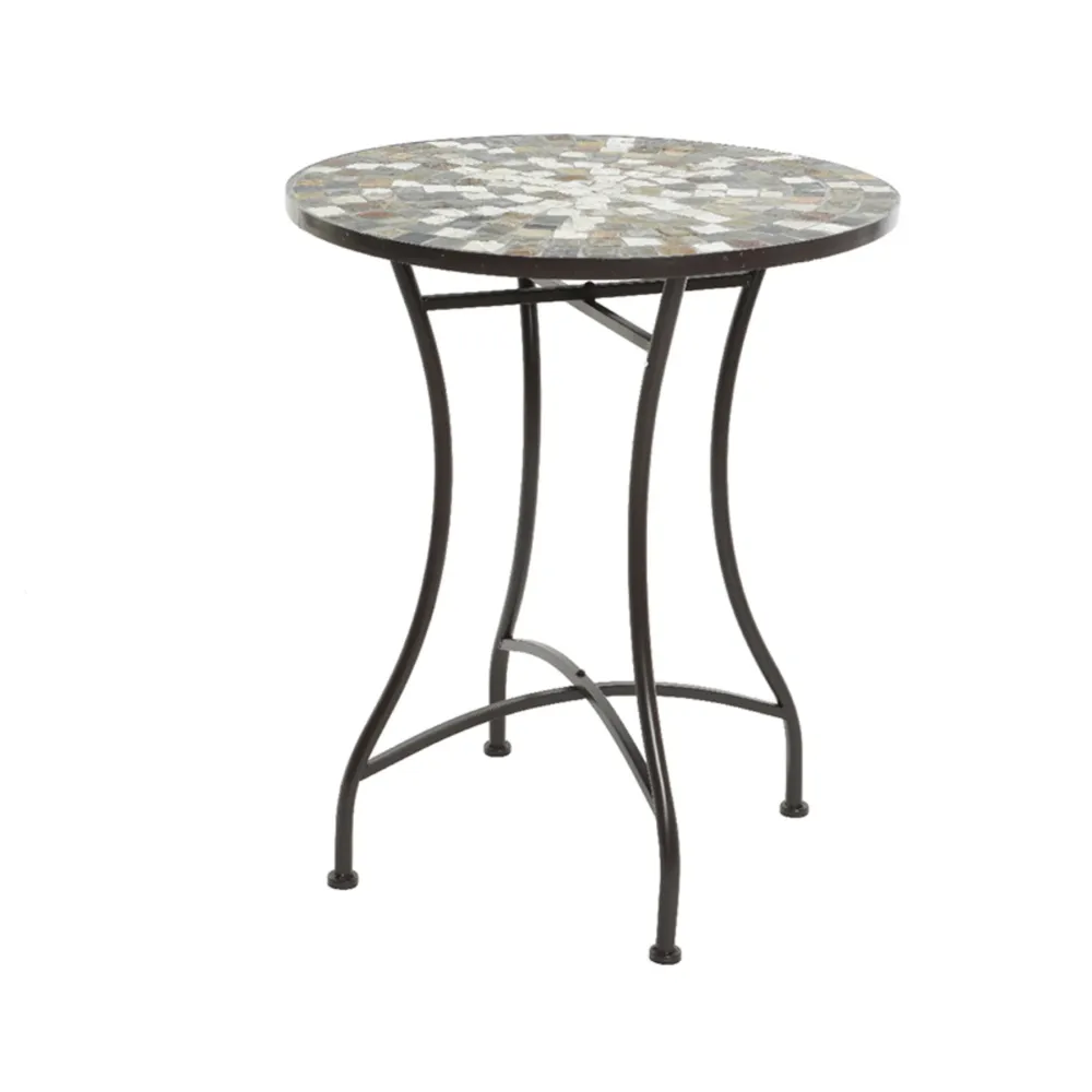 Mesa de Jardín Mesa de bistró KSD SIENA marrón oscuro/piedra