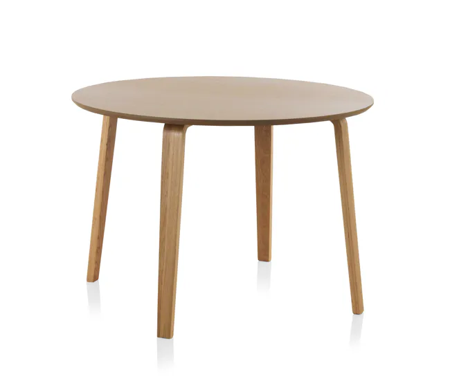 Mesa de Jardín Mesa de comedor redonda de madera blanca de 110 cm de diámetro