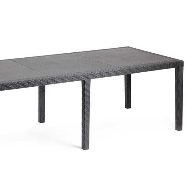 Mesa de Jardín Mesa jardín Queen extensible rectangular antracita