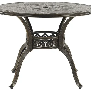 Mesa de Jardín Mesa de jardín sapri 100 cm 100 cm acero marrón oscuro