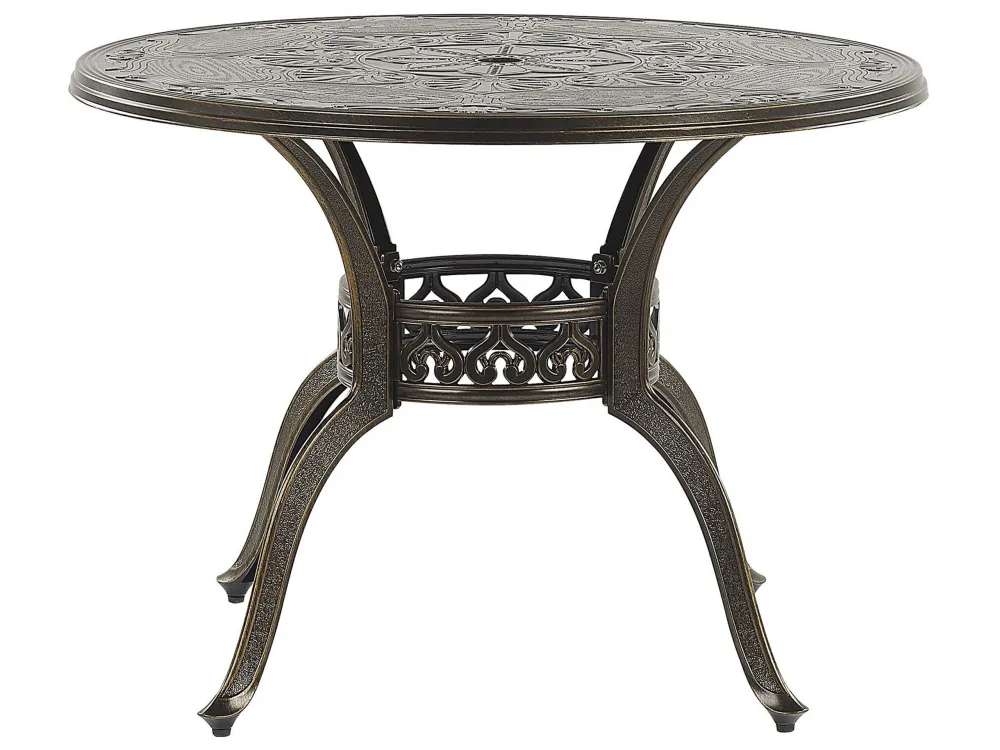 Mesa de Jardín Mesa de jardín sapri 100 cm 100 cm acero marrón oscuro
