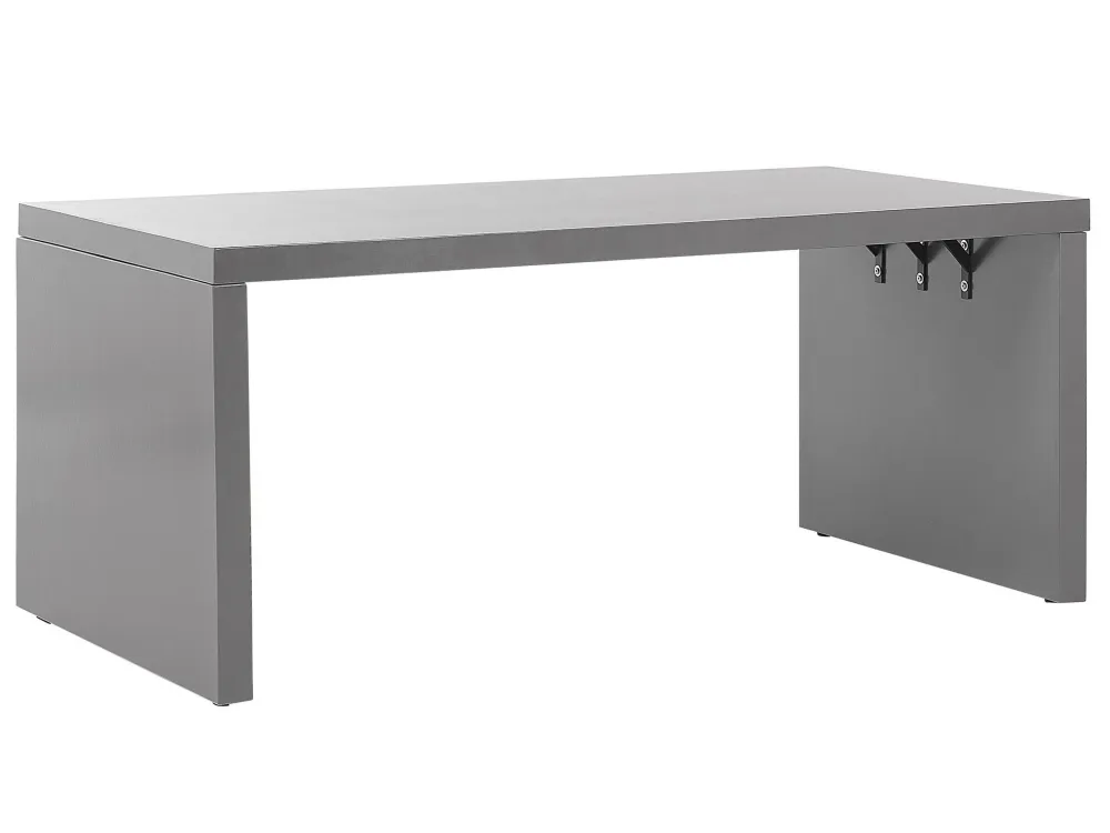 Mesa de jardín taranto 180 cm 90 cm cemento gris con Base de Parasol