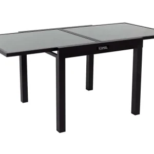 Mesa para jardín extensible en aluminio porto 8 - phoenix - negro Fácil Almacenamiento