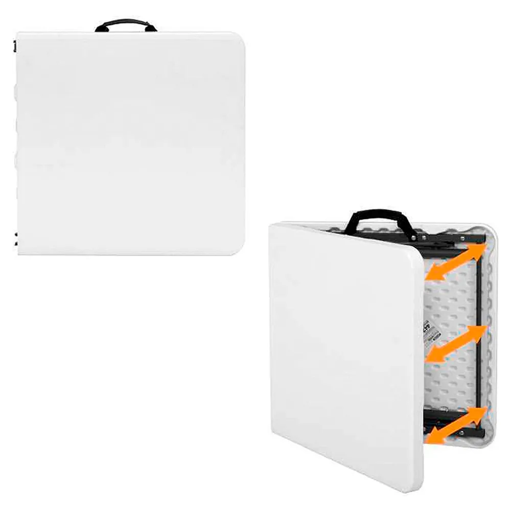 Mesa plegable altura regulable + 4 sillas plegables, excelente para exteriores
