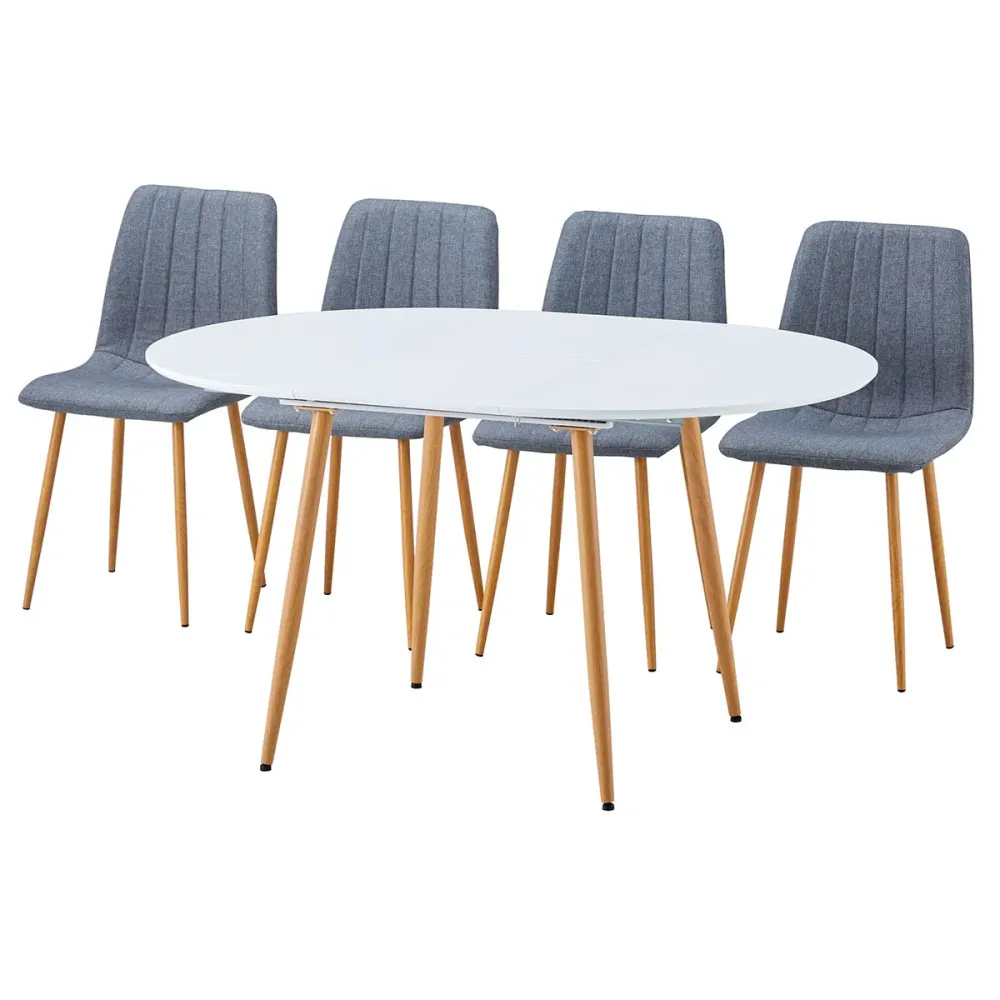 Mesa Plegable Mesa de comedor Artic extensible diseño nórdico blanco 75x100-140x100 cm