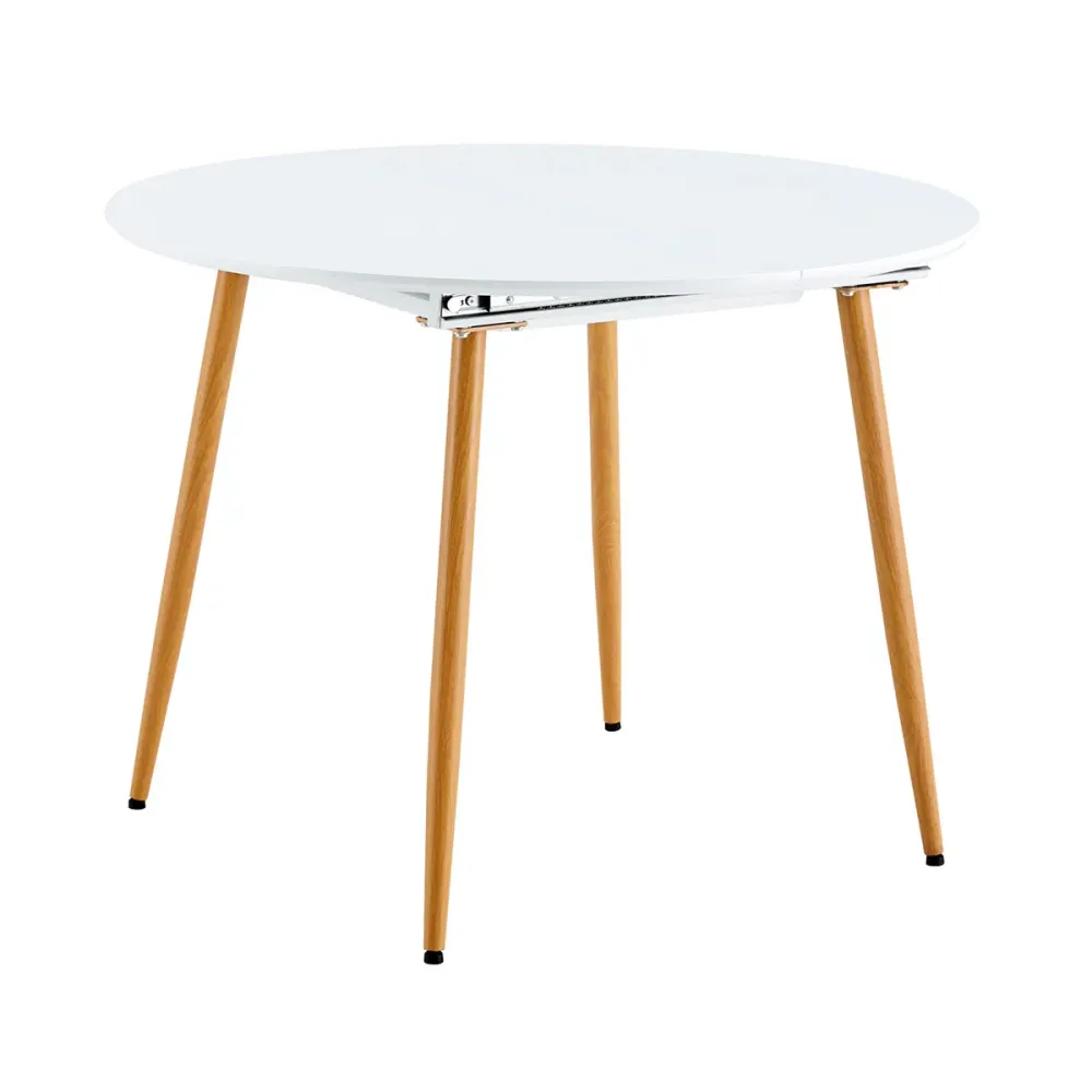 Mesa Plegable Mesa de comedor Artic extensible diseño nórdico blanco 75x100-140x100 cm
