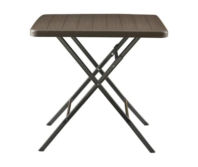 Mesa Plegable Mesa plegable Lillestrøm exterior metal/plástico 78x78x74cm - Efecto madera