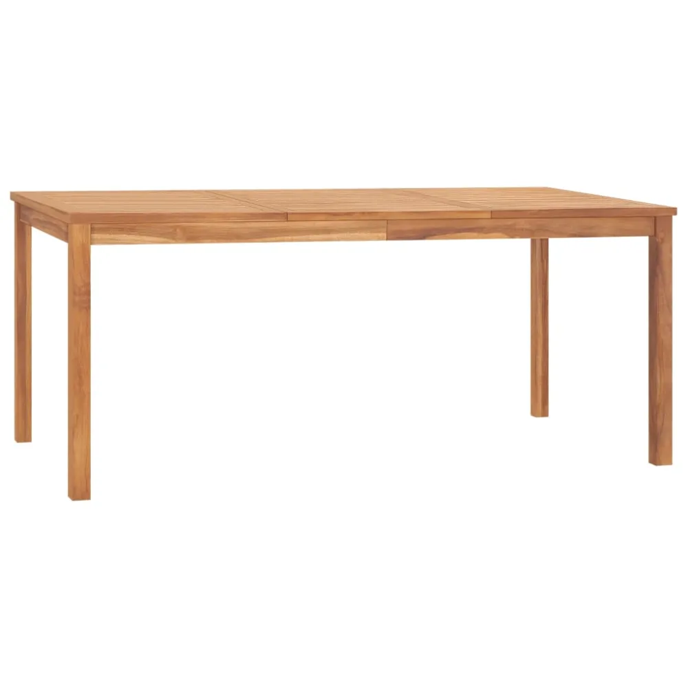 Mesa de Ratán Mesa de comedor de jardín madera maciza de teca 180x90x77 cm es1016