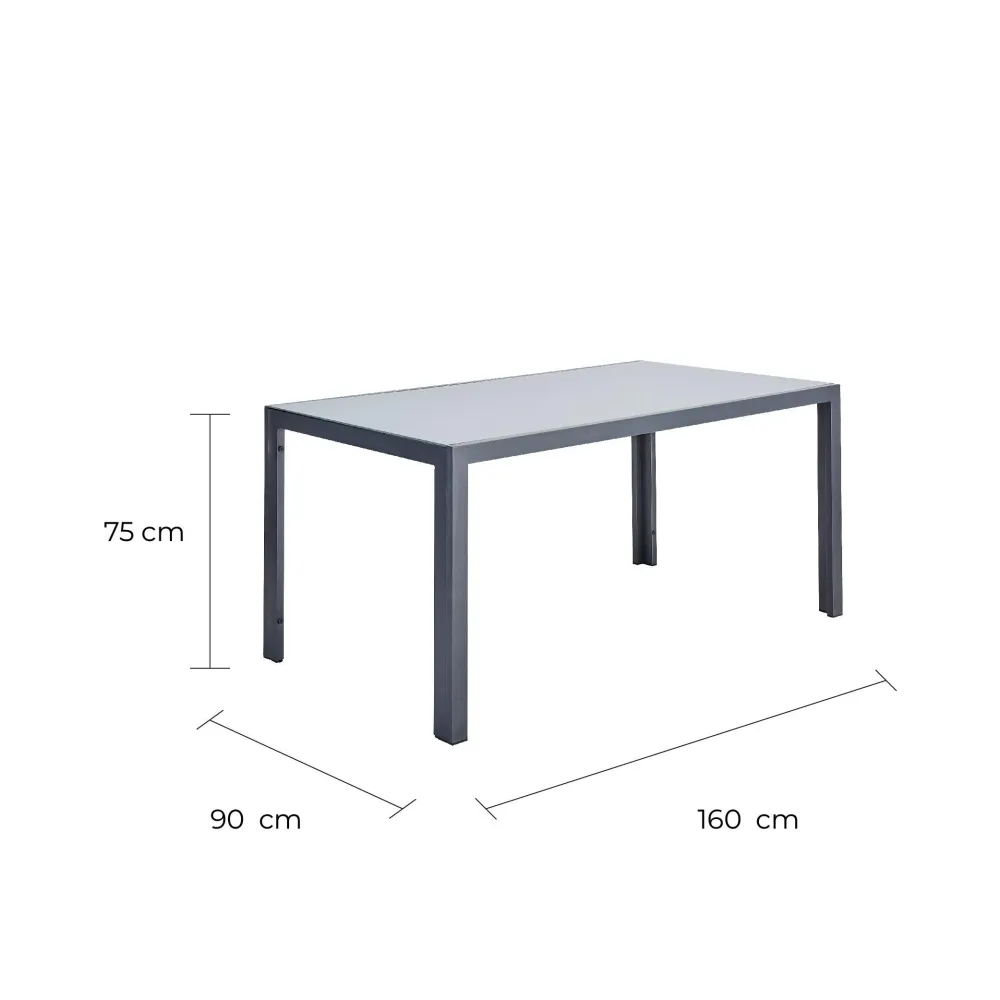 Mesa de Ratán Naterial Set de Comedor: Mesa + 6 Sillas con Descansabrazos Apta para Exterior, Modelo Lyra II + Sillas Orio...