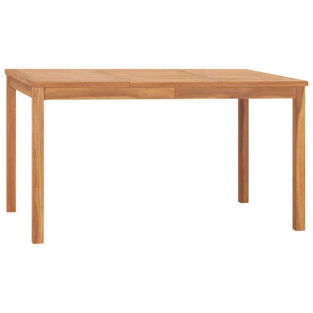 Mesa de Terraza Mesa de comedor de jardín madera maciza de teca 140x80x77 cm