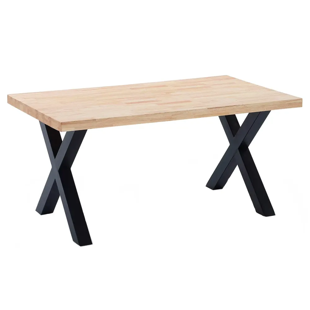 Mesa de Terraza Mesa de comedor X-Wooden roble/negro 76x160x90 cm