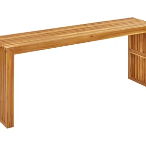 Mesa de Terraza Mesa de jardín de madera de acacia clara 150 x 35 cm BELLANO