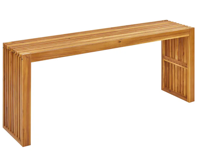 Mesa de Terraza Mesa de jardín de madera de acacia clara 150 x 35 cm BELLANO