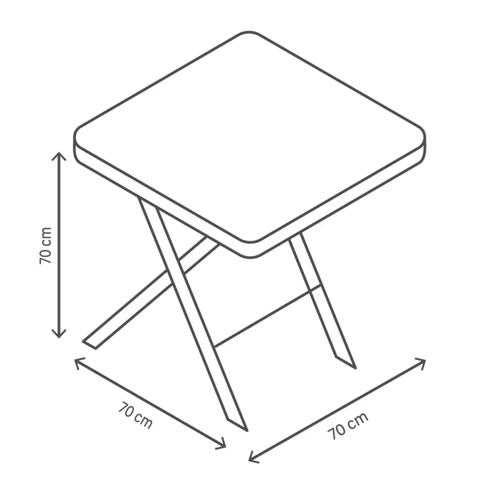 Naterial Set de Comedor: Mesa + 2 Sillas Plegables con Descansabrazos de Acero Aptas para Exterior, Modelo Emys en Alumini...