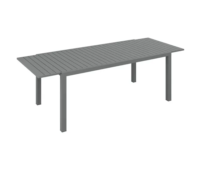 Outsunny Mesa de Jardín Extensible de Aluminio Mesa de Comedor Exterior Mesa de Terraza Rectangular para 6 -8 Personas Car...