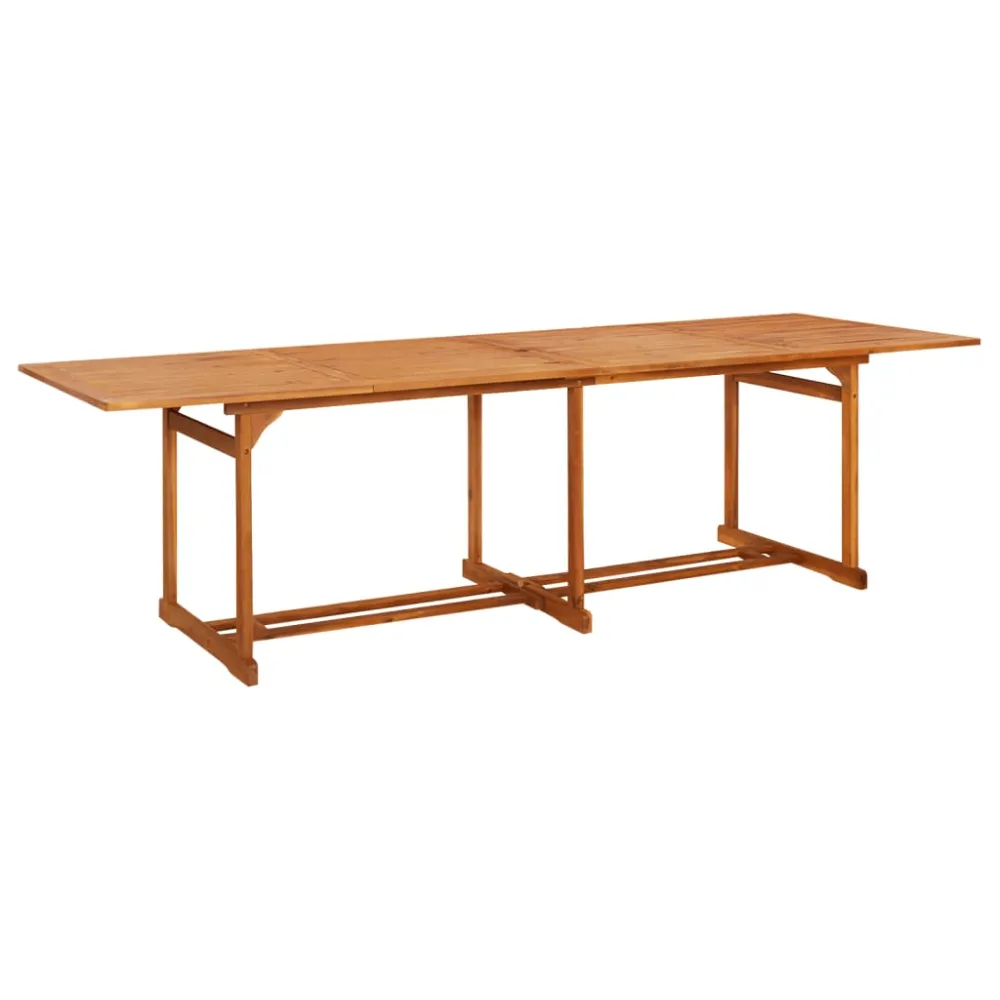 Premium de Aluminio Mesa de comedor jardín 280x90x75 cm madera maciza de acacia es2720