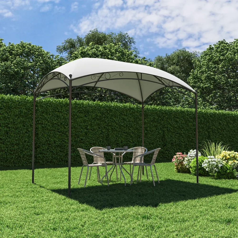 Premium de Aluminio Naterial Mesa De Comedor Acero con Cristal Apta para Exterior, Modelo Elías