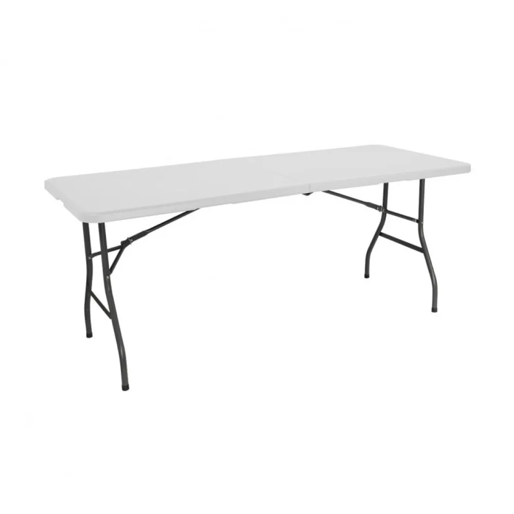 Resistente la Intemperie Conjunto plegable mesa 240cm y 8 sillas con asa blanco catering 7house