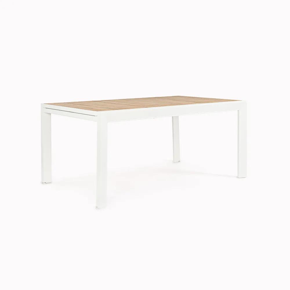 Resistente la Intemperie Mesa de comedor exterior Bizzotto BELMAR blanco/natural