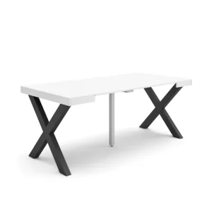Skraut Home - Mesa Consola extensible, Mesa comedor plegable, 180, Para 8 comensales, Patas madera maciza, Estilo Innovado...