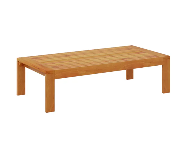 vidaXL Mesa de jardín madera maciza de acacia 100x50x27 cm para Terraza y Balcón