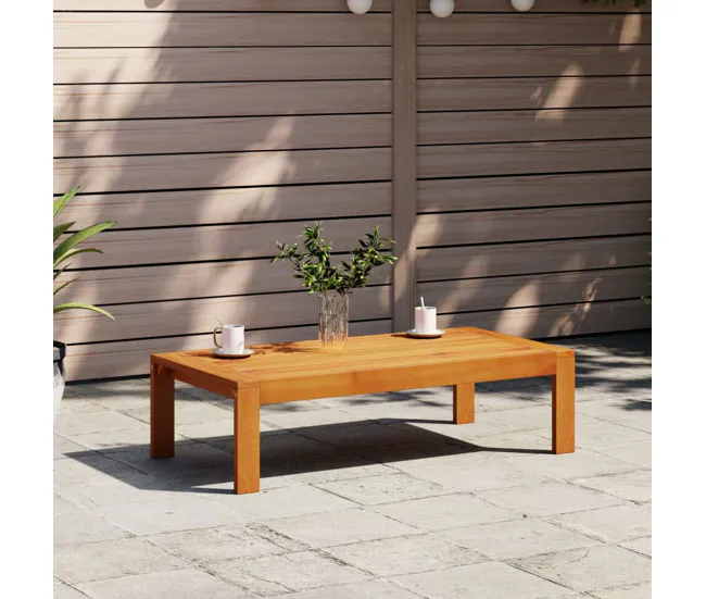 vidaXL Mesa de jardín madera maciza de acacia 100x50x27 cm para Terraza y Balcón