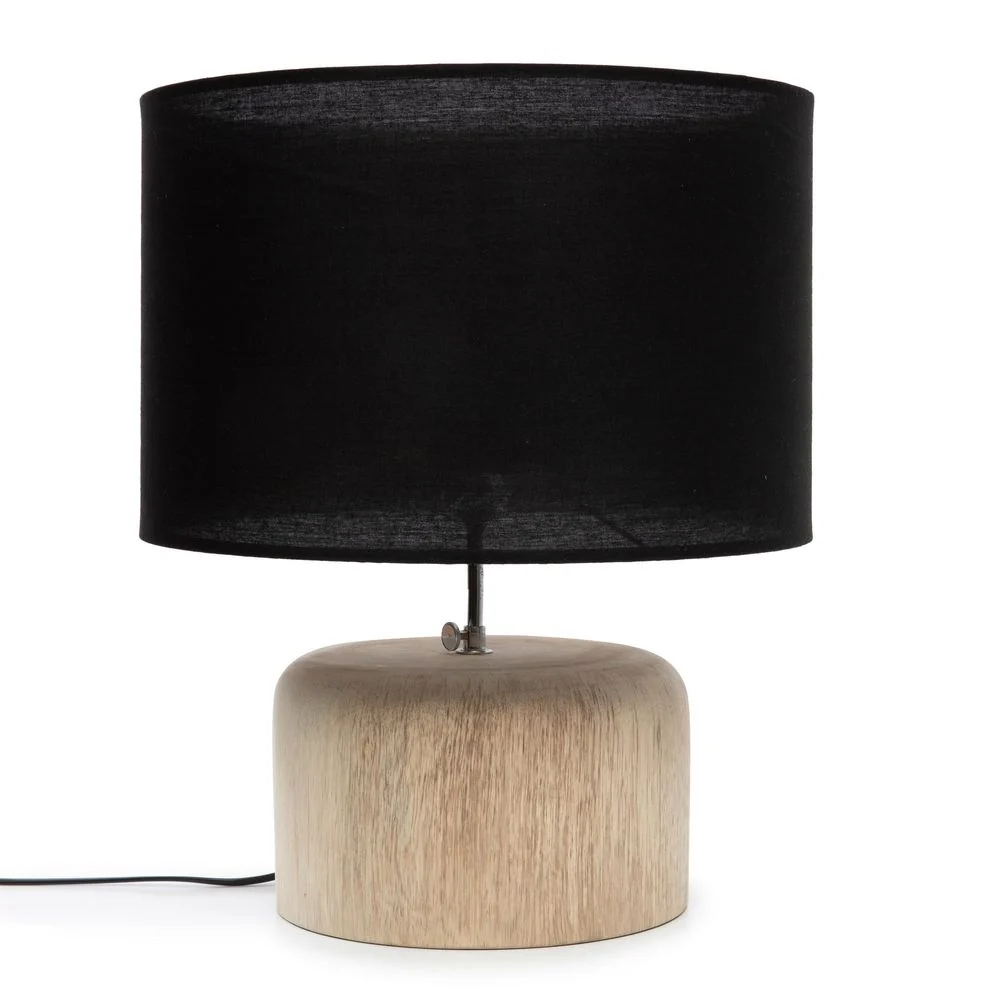 Bazar Bizar De Tekka Lámpara de Mesa de Madera-Natural Negro