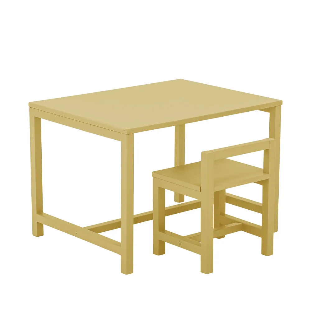 Bloomingville Mesa de trabajo PEQUEÑO, amarillo, MDF