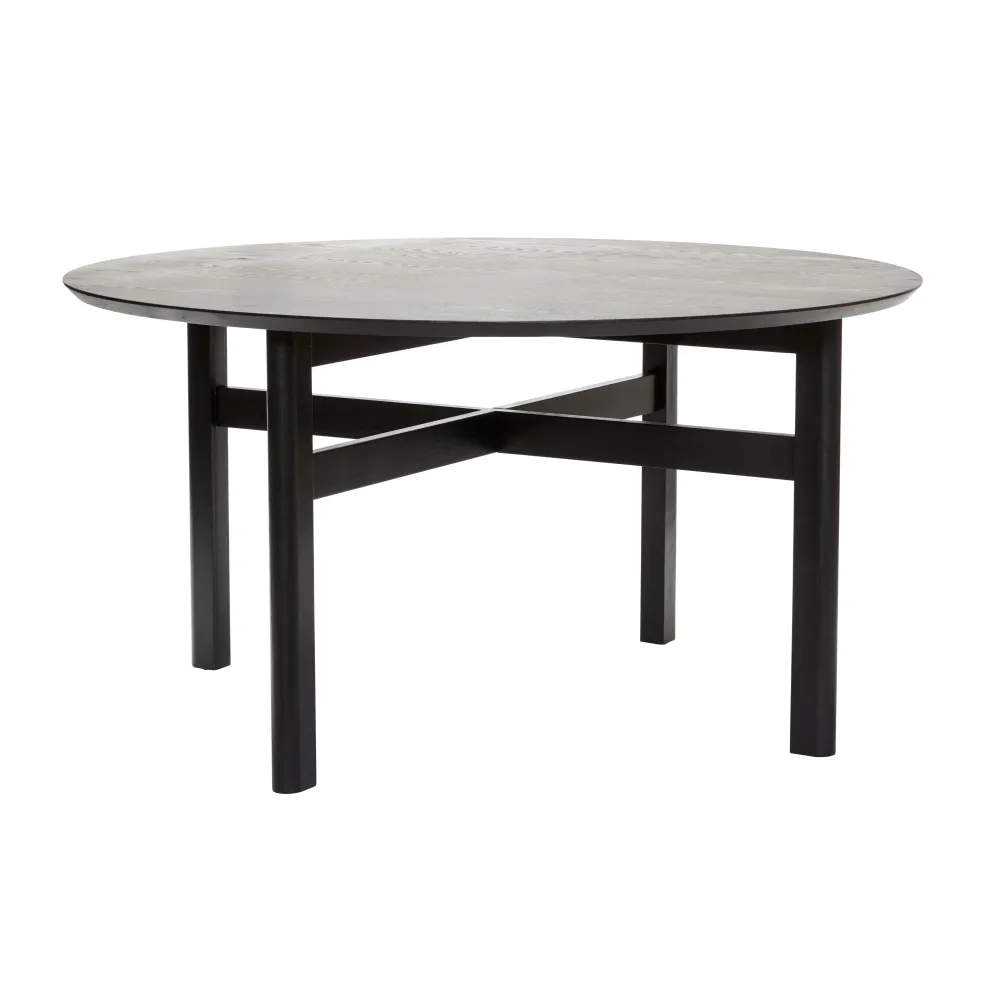 Hübsch Mesa de comedor Fjord abultado negro